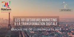 PROJETS 2018 DES DÉCIDEURS MARKETING