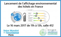 CONFÉRENCE SUR L'AFFICHAGE ENVIRONNEMENTAL DANS LES HÔTELS AU SALON MONDIAL DU TOURISME