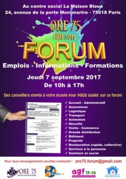 ORE 75 ORGANISE SON 1ER FORUM EMPLOI !