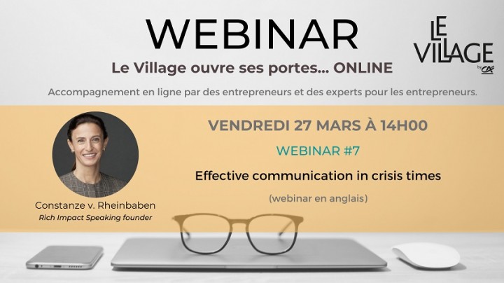 WEBINAR - EFFECTIVE COMMUNICATION IN CRISIS TIME (EN ANGLAIS)