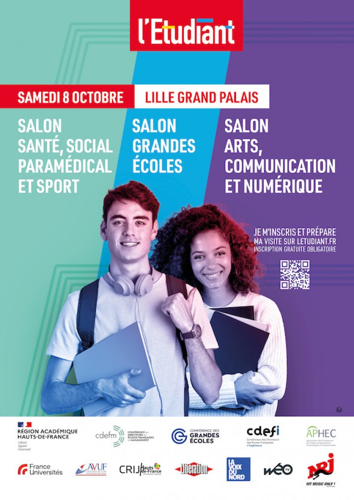 3 SALONS DE L'ETUDIANT À LILLE EN OCTOBRE