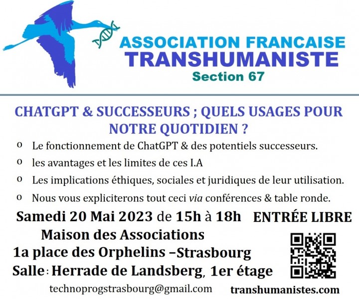 CONFÉRENCE : CHATGPT & SUCCESSEURS ; QUELS USAGES POUR NOTRE QUOTIDIEN ? 